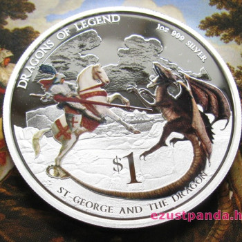 Sárkányölő Szent György - 2012 1 uncia proof ezüst pénzérme