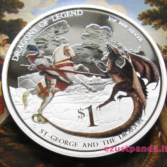 Sárkányölő Szent György - 2012 1 uncia proof ezüst pénzérme