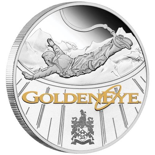 GoldenEye - Aranyszem - James Bond 25. évforduló 2020 1 uncia proof ezüst pénzérme GoldenEye - Aranyszem - James Bond 25. évforduló 2020 1 uncia proof ezüst pénzérme