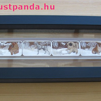 Lunar Kutya éve 2018 4x1 uncia színes proof ezüst érmeszett