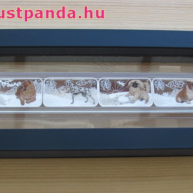 Lunar Kutya éve 2018 4x1 uncia színes proof ezüst érmeszett