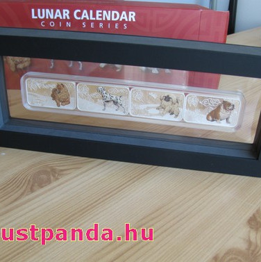 Lunar Kutya éve 2018 4x1 uncia színes proof ezüst érmeszett