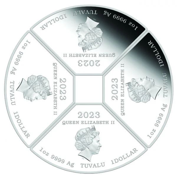 Lunar Nyúl éve 2023 4x1 uncia színes proof ezüst érmeszett ("kvadráns szett") Lunar Nyúl éve 2023 4x1 uncia színes proof ezüst érmeszett ("kvadráns szett")