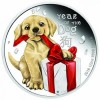 Kölyökkutya ("Bébi Kutya") 2018 1/2 uncia színes ezüst pénzérme