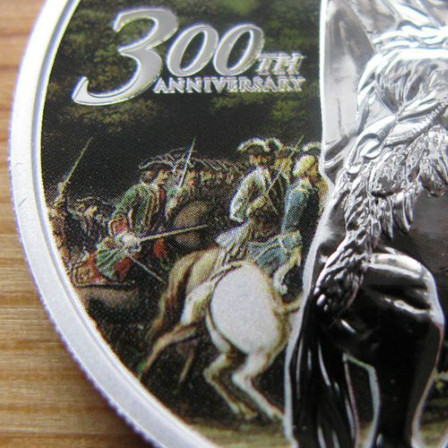 Poltavai csata 300. évfordulója 2009 1 uncia proof ezüst pénzérme Poltavai csata 300. évfordulója 2009 1 uncia proof ezüst pénzérme