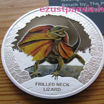 Ausztrália hüllői - Galléros agáma 2013 1 uncia proof ezüst pénzérme