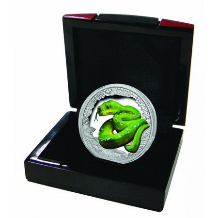 Ausztrália hüllői - Smaragdzöld piton 2018 1 uncia proof ezüst pénzérme Ausztrália hüllői - Smaragdzöld piton 2018 1 uncia proof ezüst pénzérme