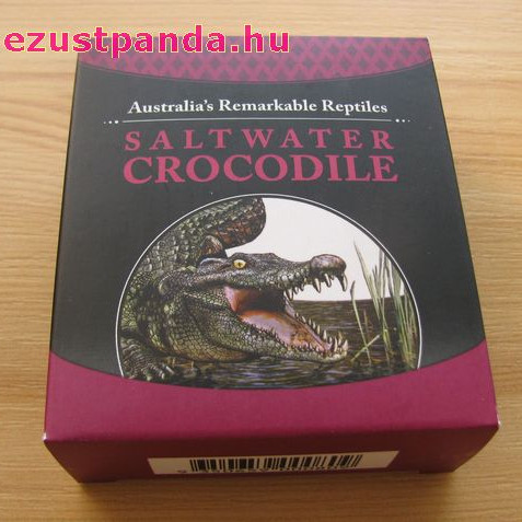 Ausztrália hüllői - Sósvizi krokodil 2017 1 uncia proof ezüst pénzérme Ausztrália hüllői - Sósvizi krokodil 2017 1 uncia proof ezüst pénzérme
