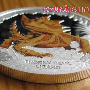 Ausztrália hüllői- Tüskés ördög 2014 1 uncia proof ezüst pénzérme