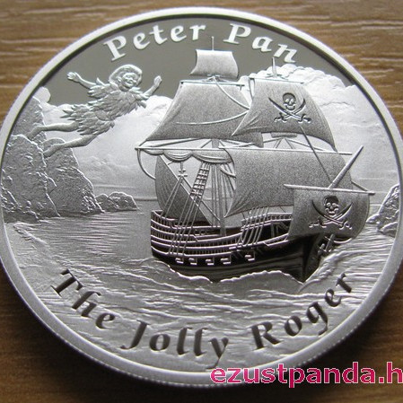 Mesebeli hajók - A Jolly Roger 2014 1 uncia proof ezüst pénzérme