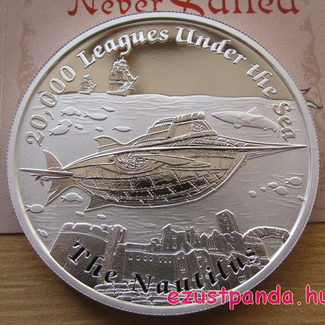 Mesebeli hajók - A Nautilus (Verne) 2015 1 uncia proof ezüst pénzérme