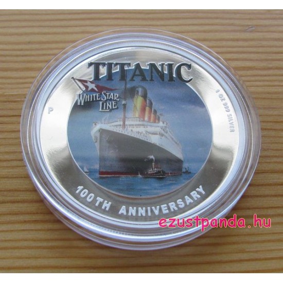 Titanic 100 éves évforduló 2012 1 uncia proof ezüst pénzérme