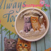 Mindig együtt - Cicák - Always Together 2015 1/2 uncia színes ezüst pénzérme Mindig együtt - Cicák - Always Together 2015 1/2 uncia színes ezüst pénzérme