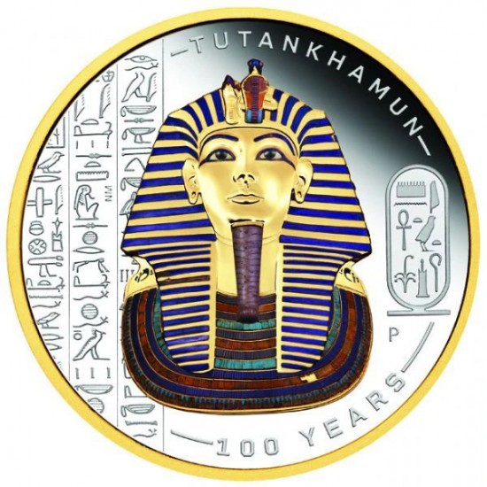 Tutankhamon sírjának felfedezése 2022 2 uncia aranyozott ezüst pénzérme - CSAK 2.000 PÉLDÁNYBAN!