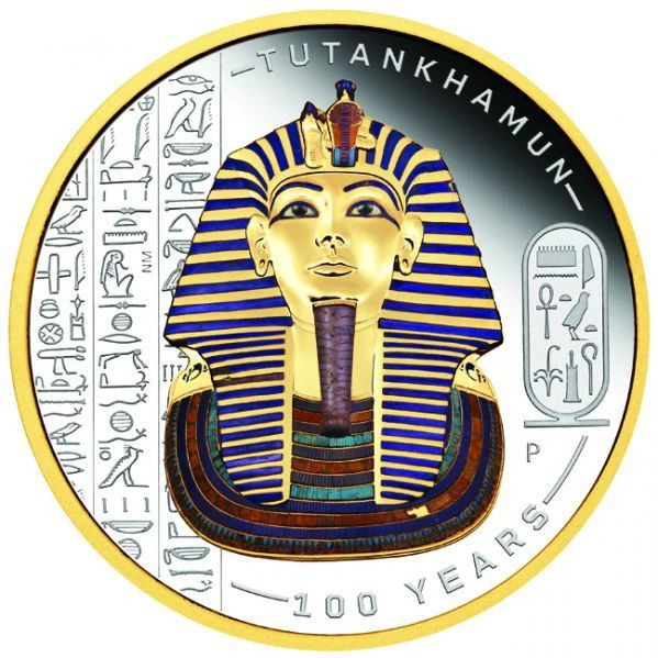 Tutankhamon sírjának felfedezése 2022 2 uncia aranyozott ezüst pénzérme - CSAK 2.000 PÉLDÁNYBAN!