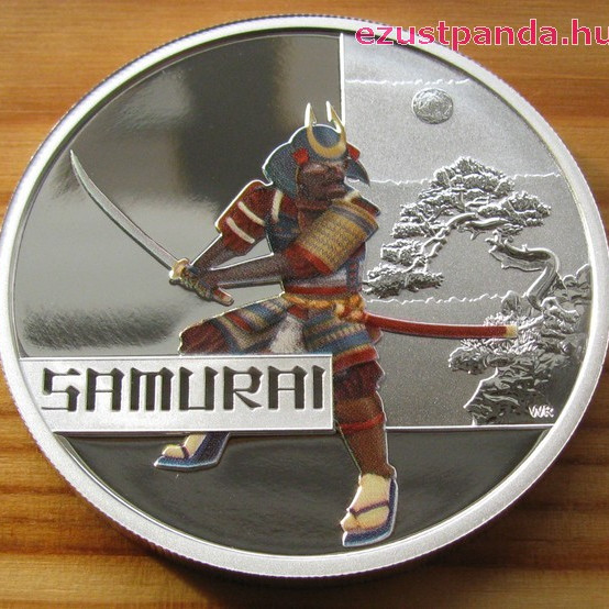 Szamuráj 2010 1 uncia színes proof ezüst pénzérme
