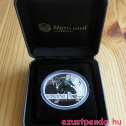 Viking harcos 2010 1 uncia színes proof ezüst pénzérme