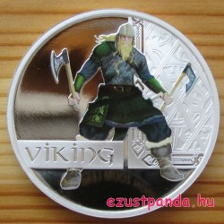 Viking harcos 2010 1 uncia színes proof ezüst pénzérme