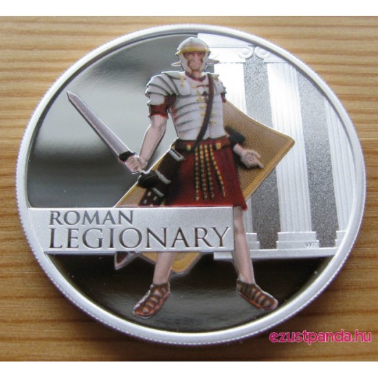 Római legionárius 2010 1 uncia színes proof ezüst pénzérme