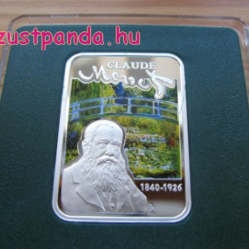 A Világ festői: Monet - Niue 2010 színes ezüst pénzérme