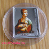 Festők - Da Vinci: Hölgy hermelinnel 2009 proof ezüst pénzérme Swarovski kristállyal