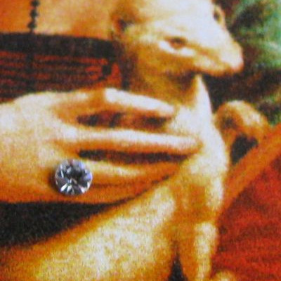 Festők - Da Vinci: Hölgy hermelinnel 2009 proof ezüst pénzérme Swarovski kristállyal