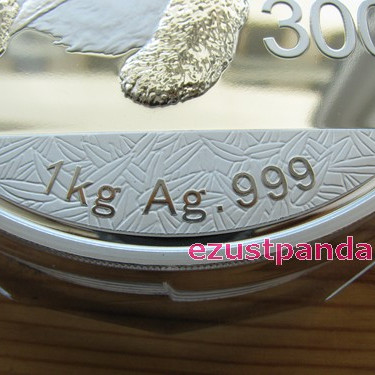 Panda 2014 1 kg proof ezüst pénzérme