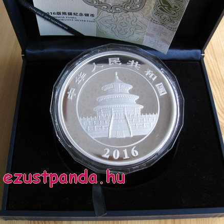 Panda 2016 1 kg proof ezüst pénzérme