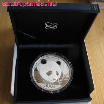 Panda 2018 1 kg proof ezüst pénzérme
