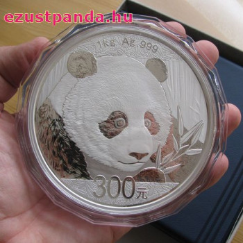 Panda 2018 1 kg proof ezüst pénzérme