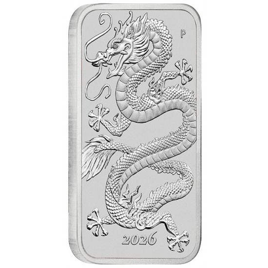 Ezüstrúd Sárkány 2026 1 uncia ausztrál Perth Mint Ezüstrúd Sárkány 2026 1 uncia ausztrál Perth Mint