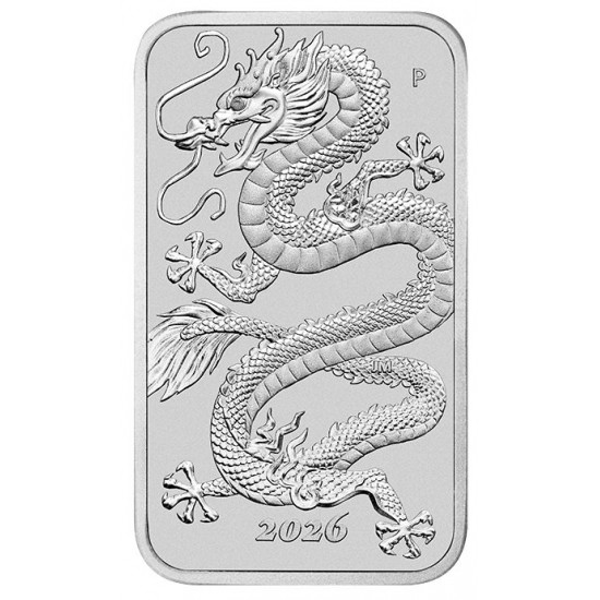 Ezüstrúd Sárkány 2026 1 uncia ausztrál Perth Mint Ezüstrúd Sárkány 2026 1 uncia ausztrál Perth Mint
