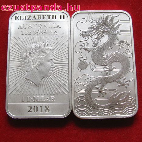 Ezüstrúd Sárkány 2018 1 uncia ausztrál Perth Mint