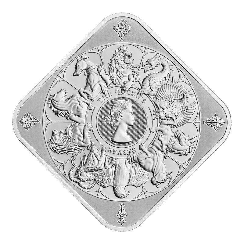 Ezüstrúd Queen's Beasts Címerállatok 1 uncia brit Royal Mint Ezüstrúd Queen's Beasts Címerállatok 1 uncia brit Royal Mint