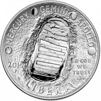 Apollo 11 USA 2019 1 uncia proof ezüst pénzérme 