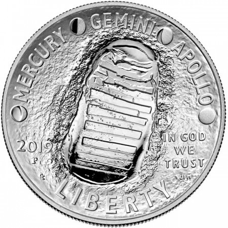 Apollo 11 USA 2019 1 uncia proof ezüst pénzérme 