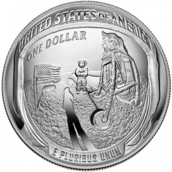 Apollo 11 USA 2019 1 uncia proof ezüst pénzérme 