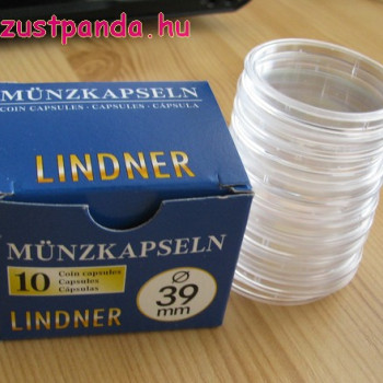 Érmekapszula 10 db LINDNER 39 mm-es átmérőjű érmékhez