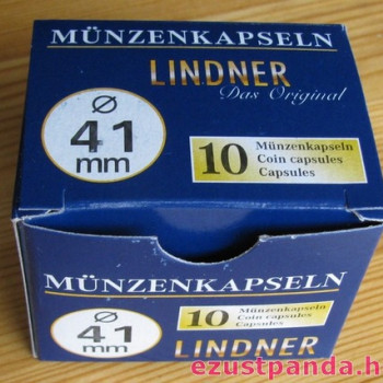 Érmekapszula 10 db LINDNER 41 mm-es átmérőjű érmékhez