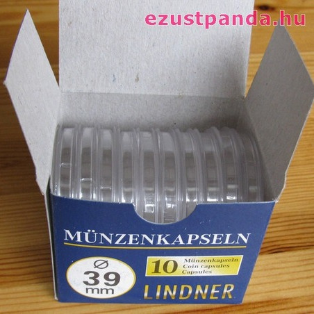 Érmekapszula 10 db LINDNER 39 mm-es átmérőjű érmékhez